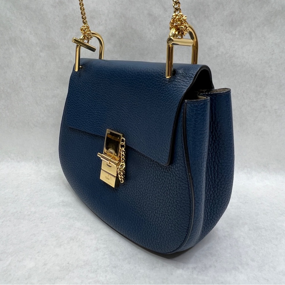 CHLOE Navy Medium Drew Bag - Picture 4 of 14